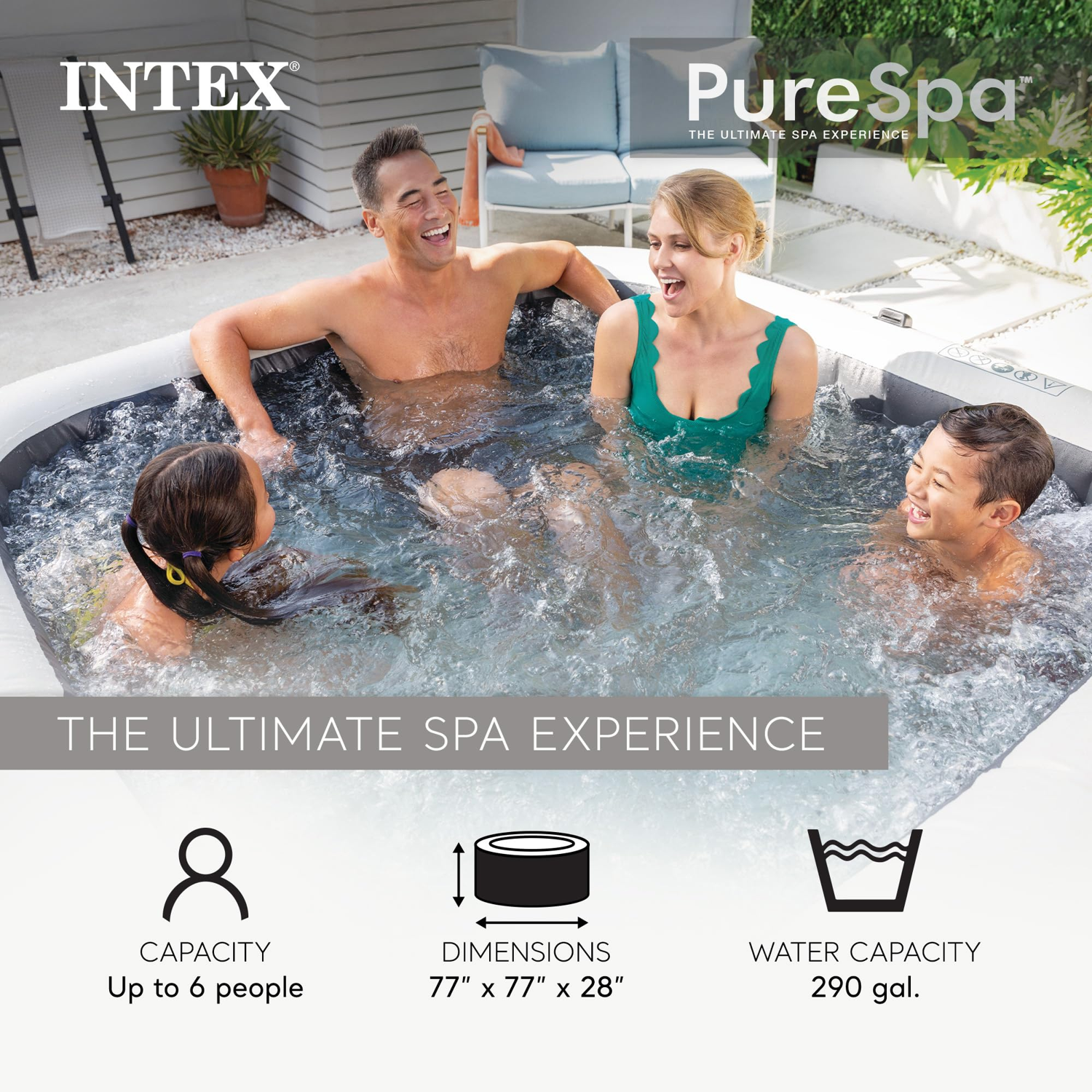SOAKA Inflatable 6-Person Hot Tub view 2
